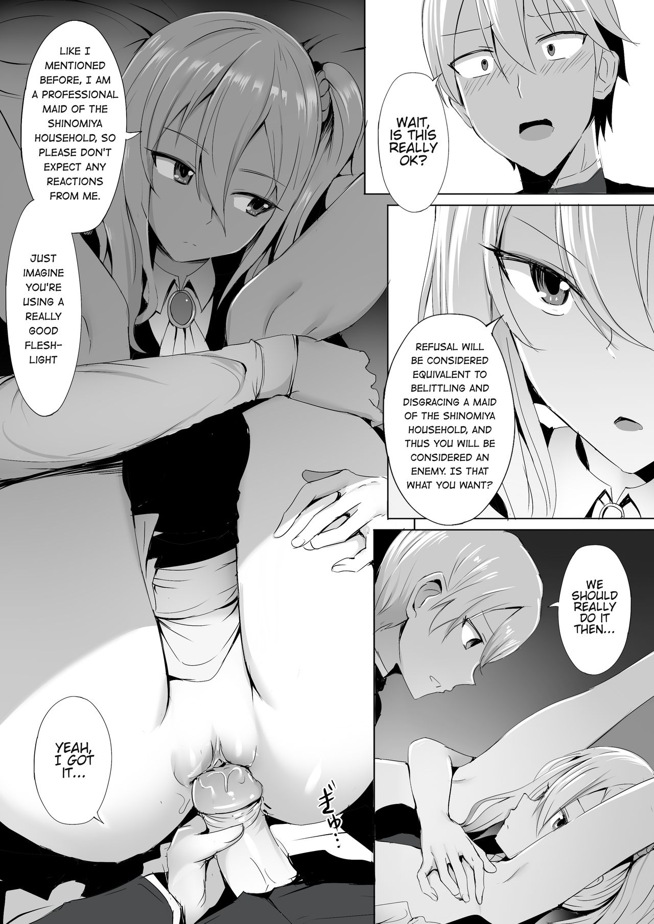 [ぎんハハ] 四宮家のメイドは床上手~プロフェッショナル人体オナホ~ (かぐや様は告らせたい) [英訳]