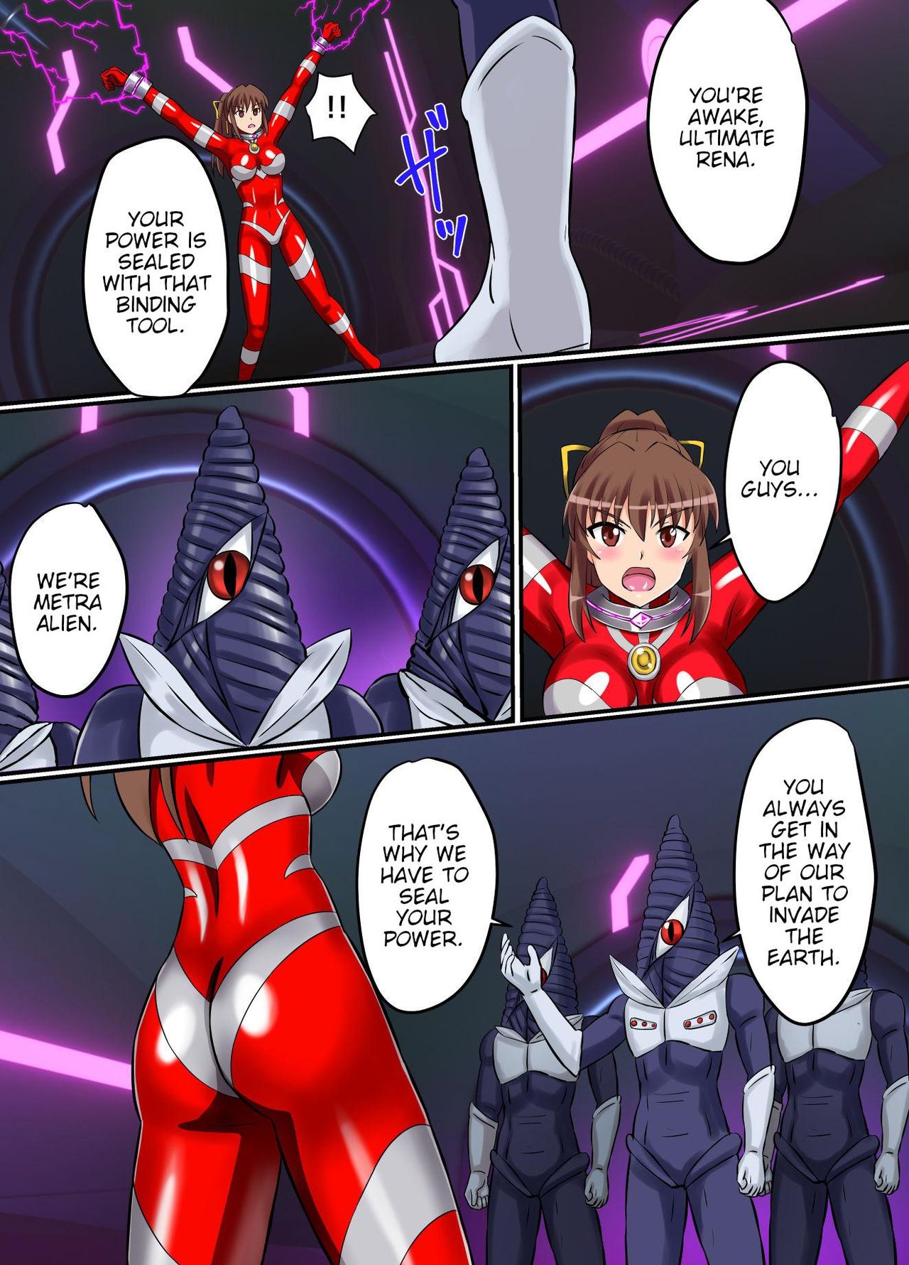 [変画屋 (asu)] アルティメットレナ 第4話 宇宙人の罠!不完全変身! (ウルトラマン) [英訳]
