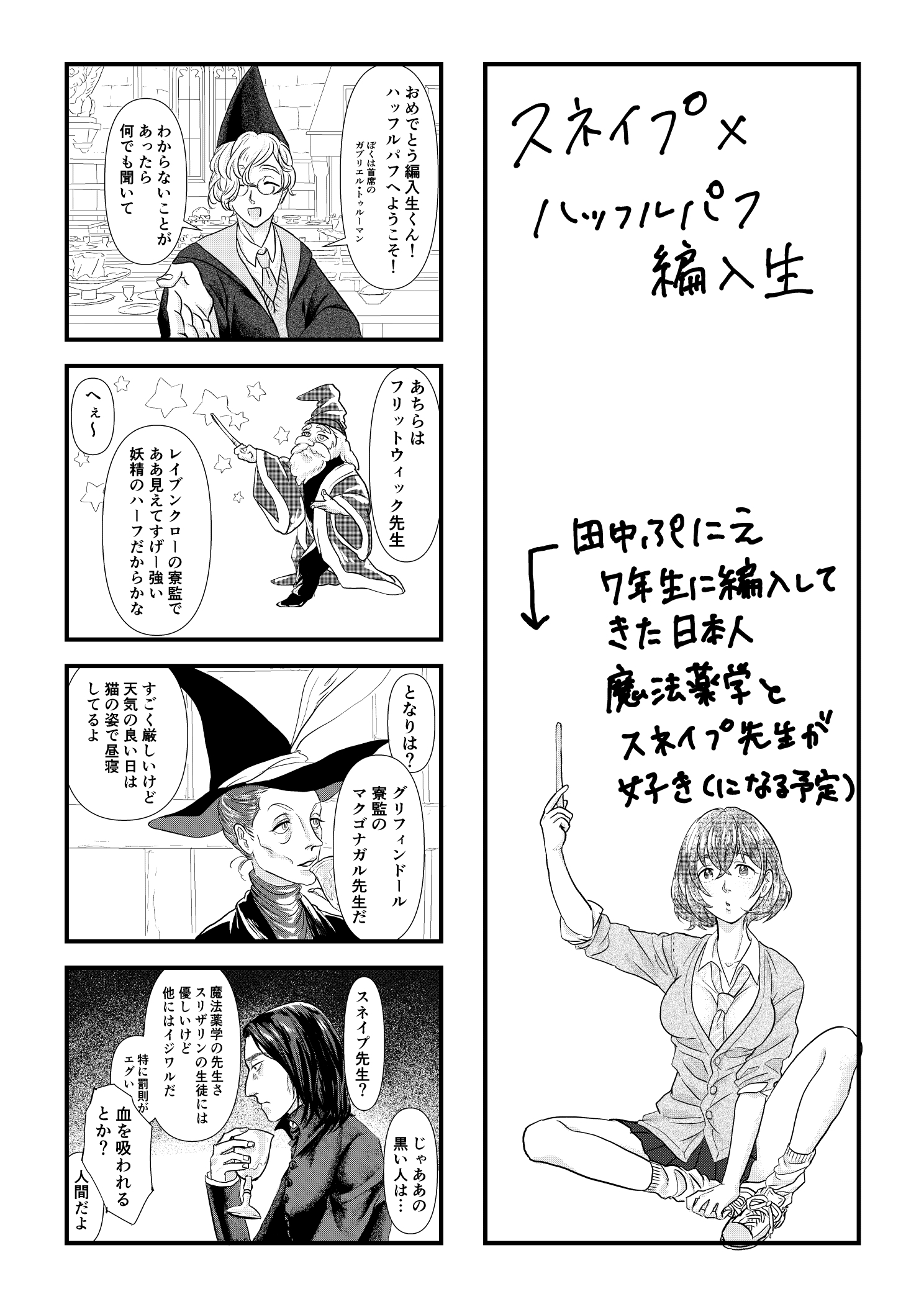 スネイプ教授とハッフルパフ転校生