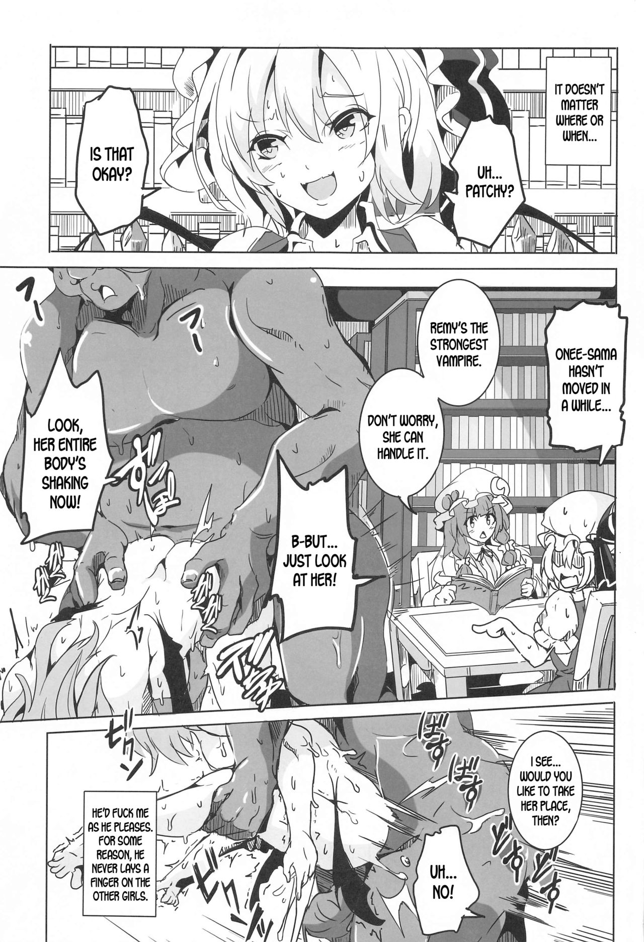 (2021年3月秋葉原超同人祭) [4k製作所 (かカカカ)] レミリアVS種づけおじさん (東方Project) [英訳]