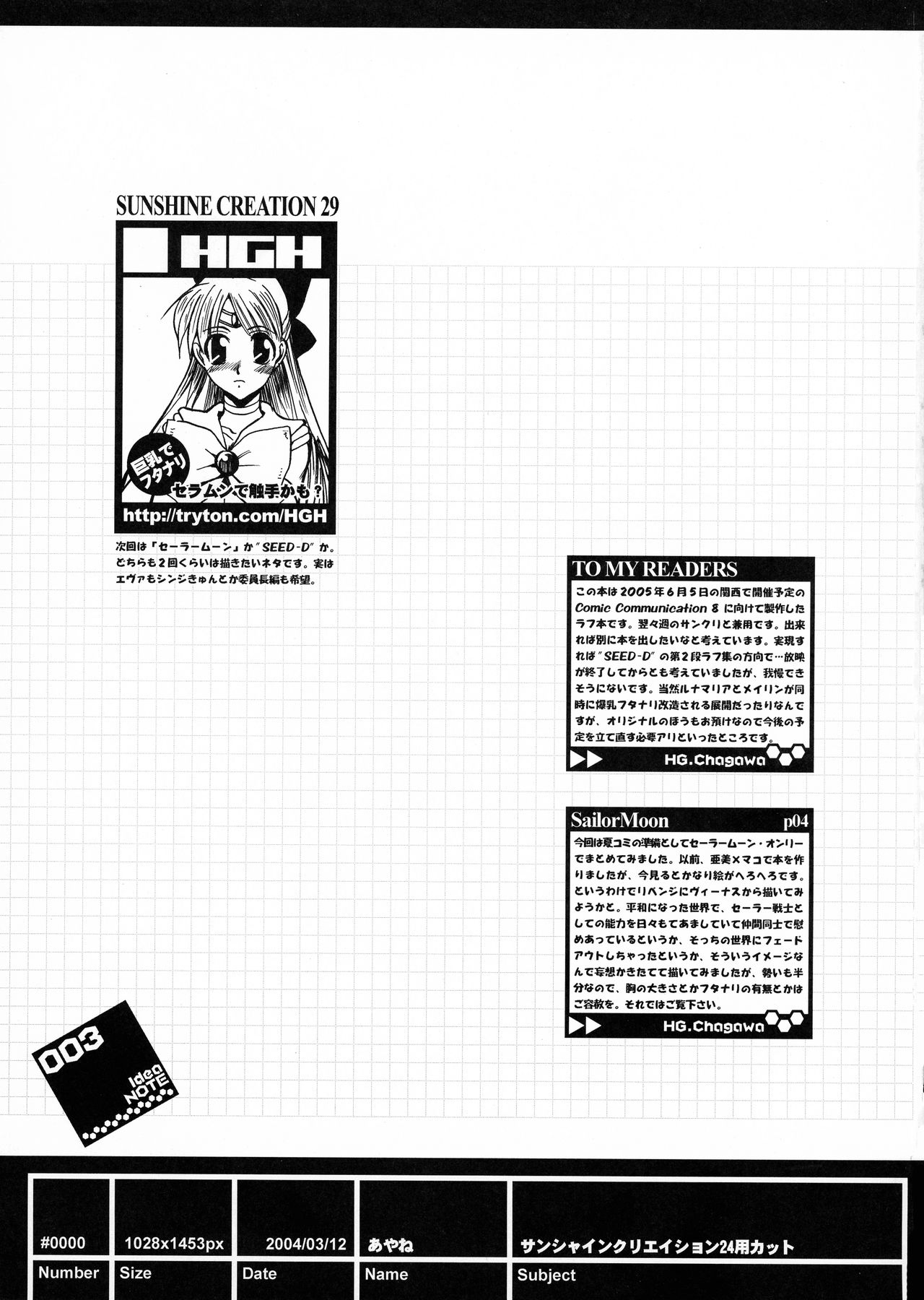 [HGH (HG茶川)] Idea NOTE #08 (美少女戦士セーラームーンシ)