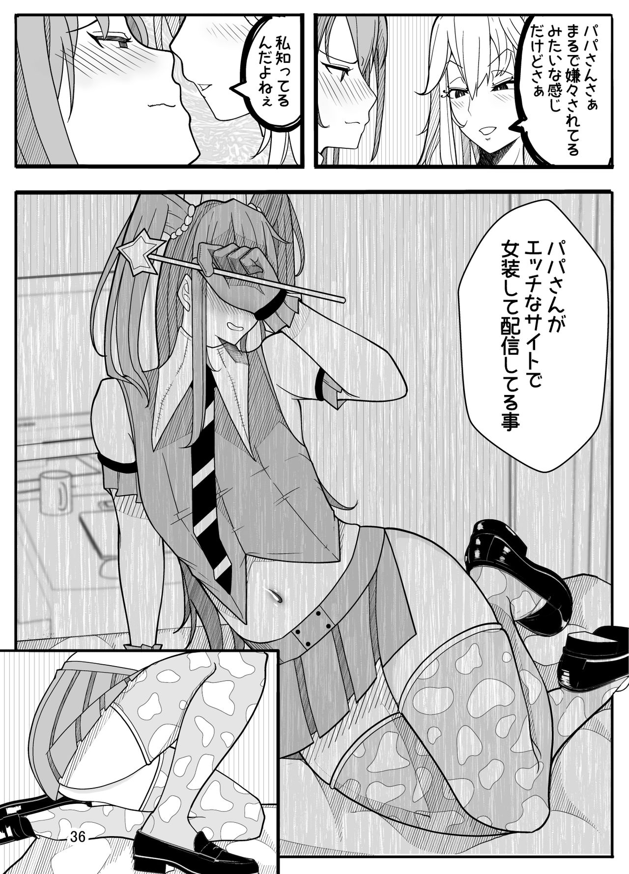 [牙を剥く] (パパさんだけど)女子高生に女の子にされました【逆アナル】