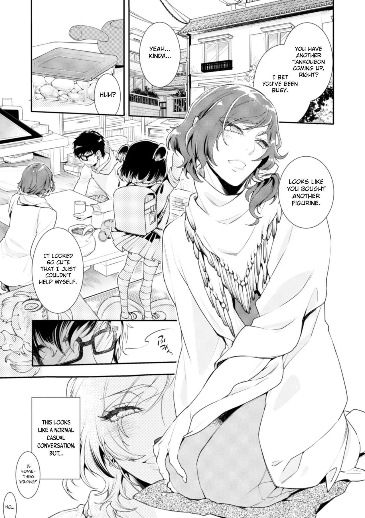 [アヤノミツカ] ロリコン童貞エロ漫画家くん、近所の女児服着たヤバいメスお兄さんに迫られる [英訳]