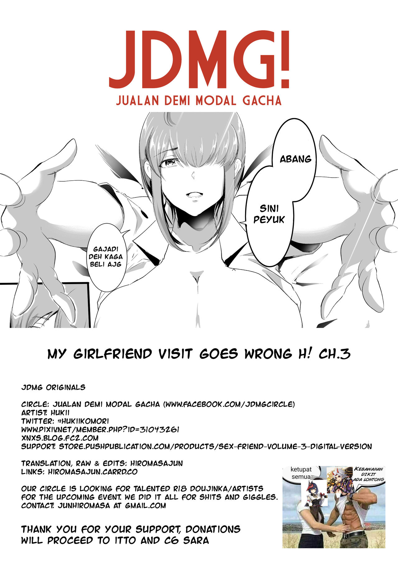 [Jualan Demi Modal Gacha (Hukii)] 彼女来遊がうまくいかなかったH! ch.3[English] [hiromasajun]