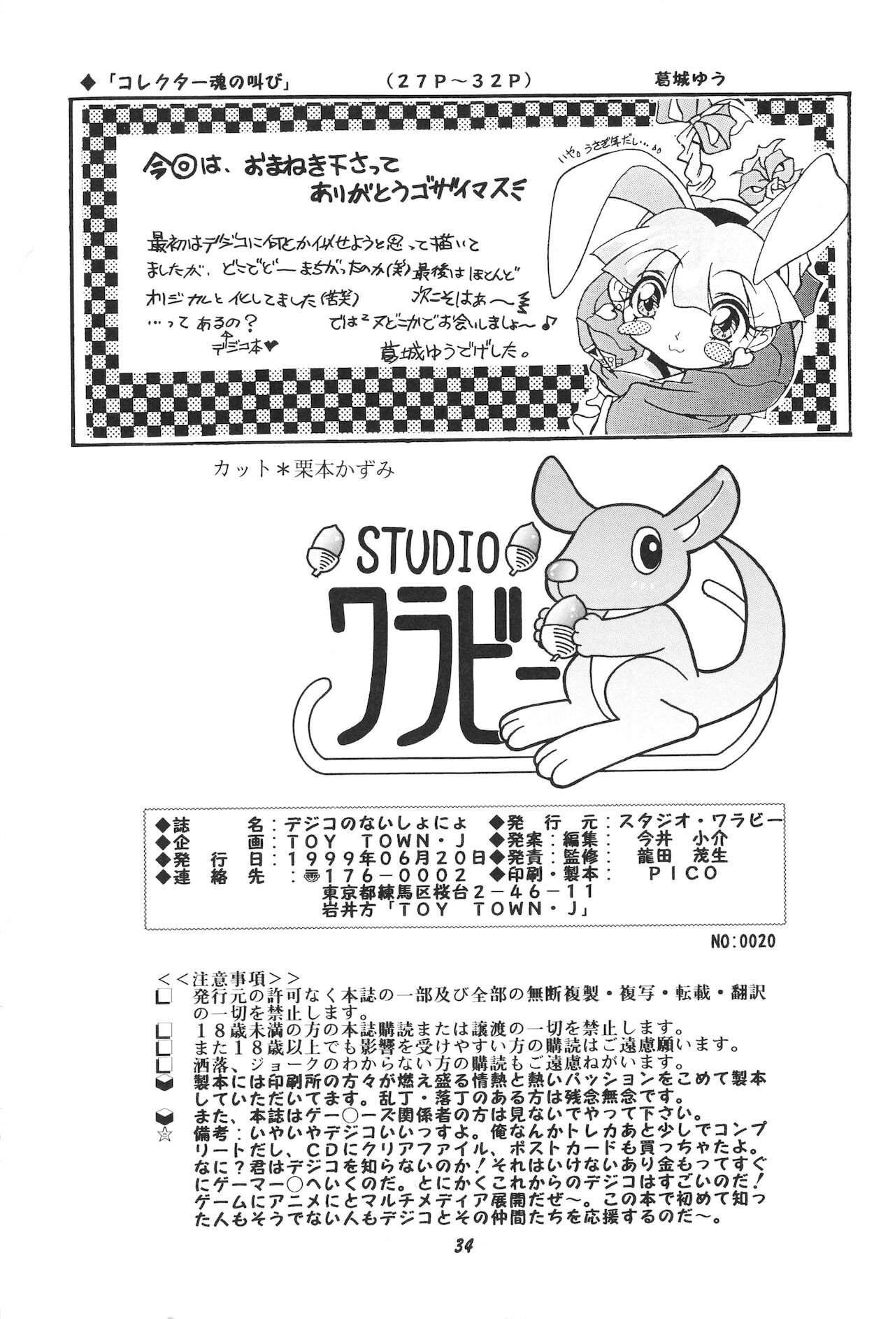 [スタジオワラビー] デジコのナイショにょ (デジキャラット)