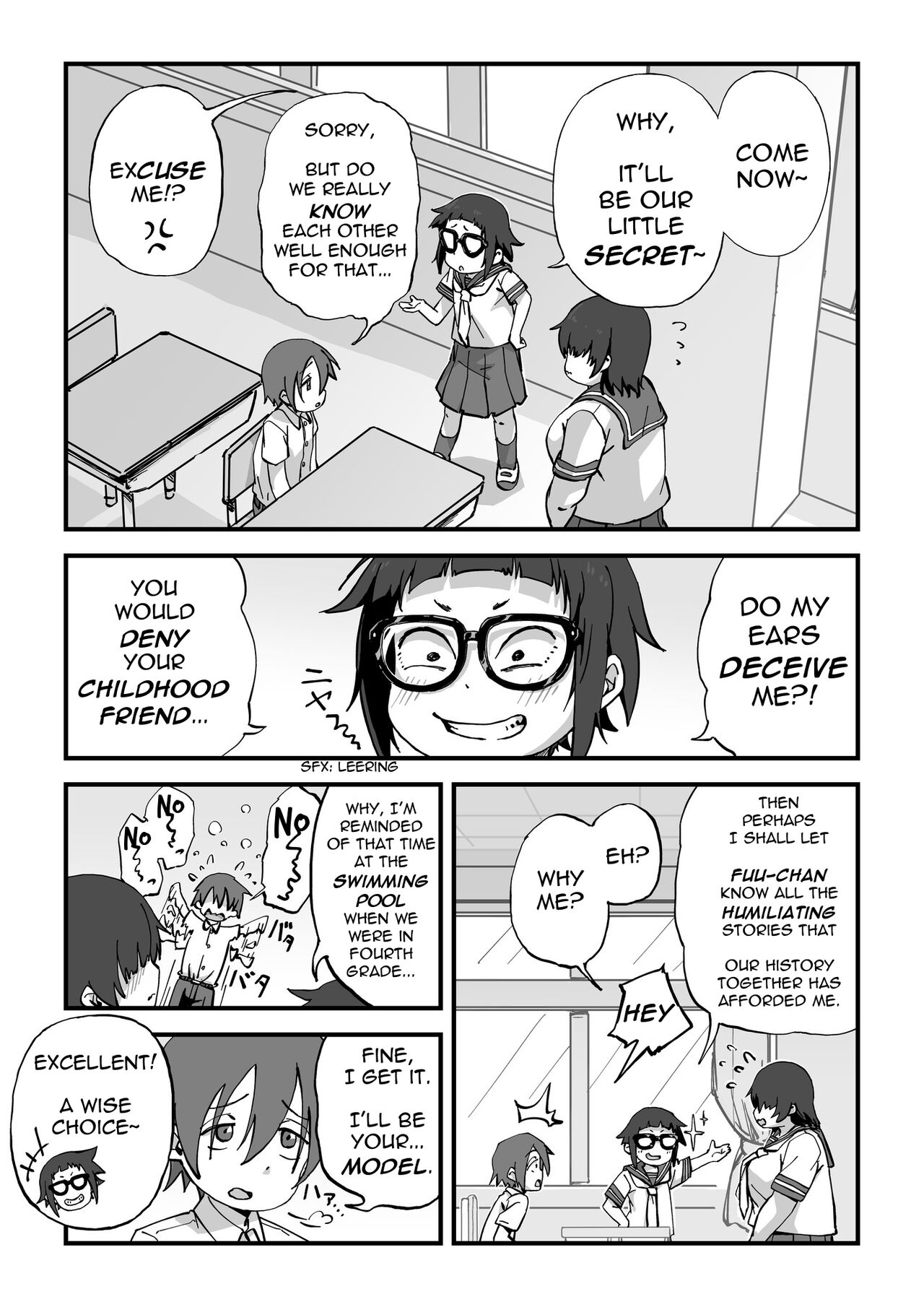 [かめきりん] 僕は漫研専属ヌードモデル [英訳]