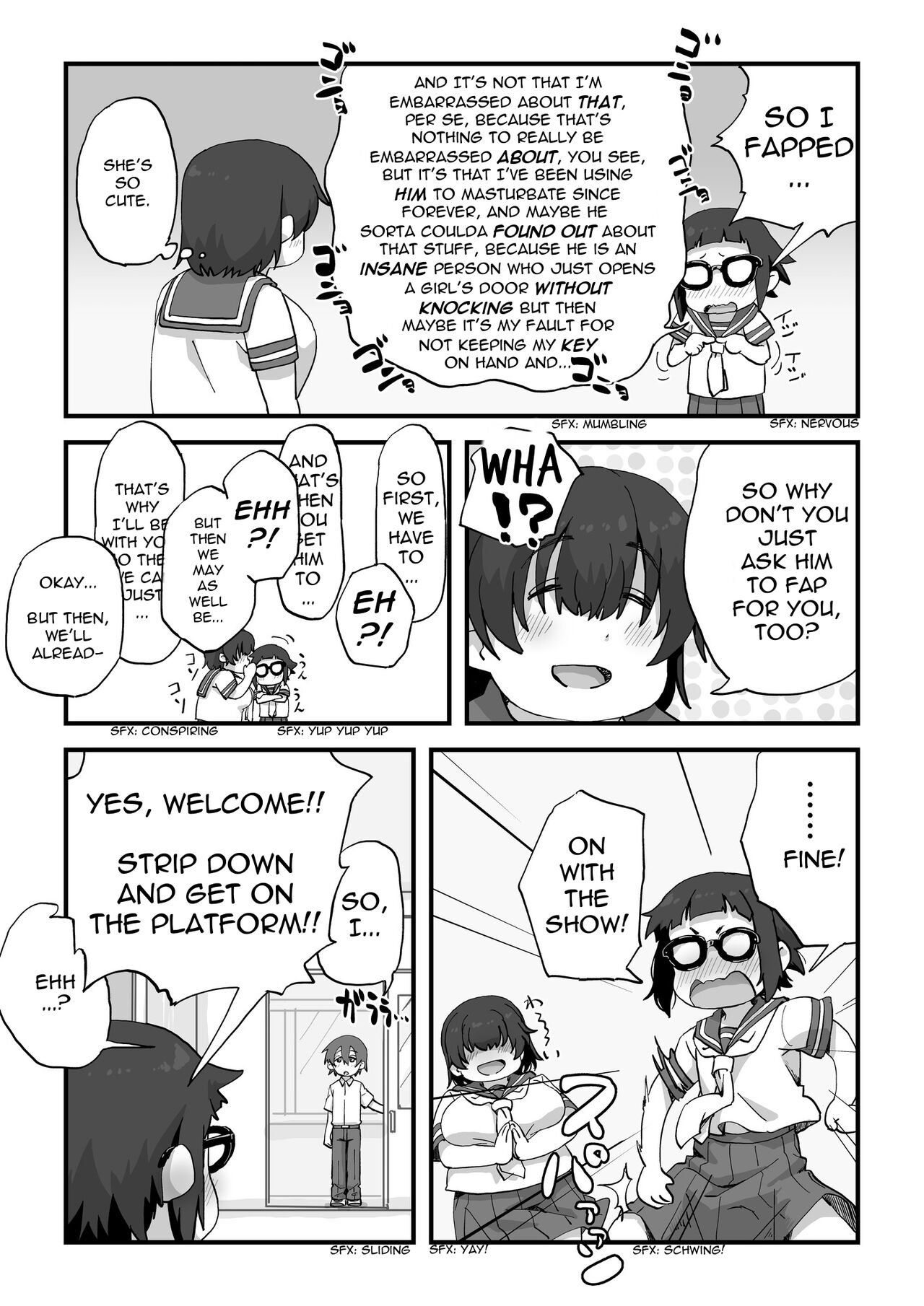 [かめきりん] 僕は漫研専属ヌードモデル [英訳]