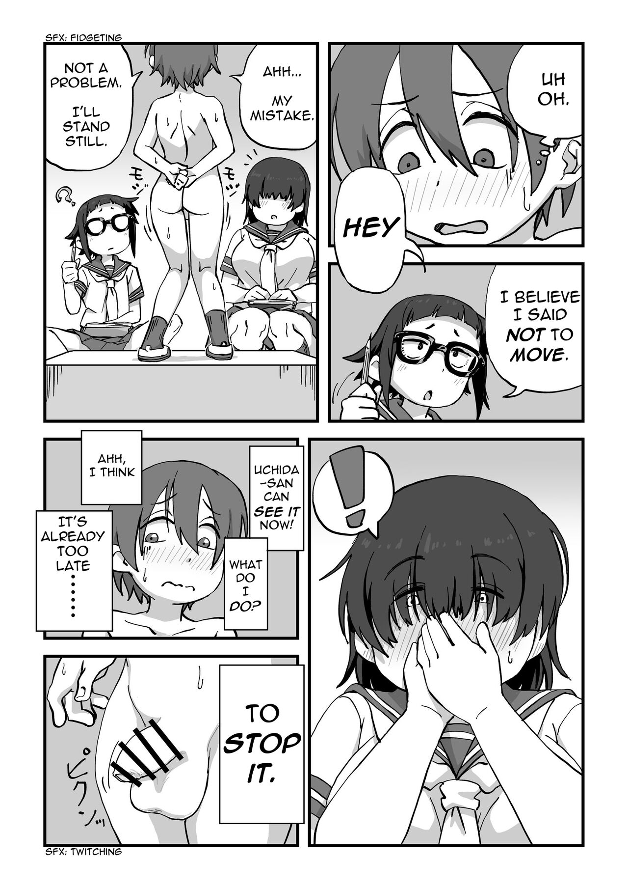 [かめきりん] 僕は漫研専属ヌードモデル [英訳]