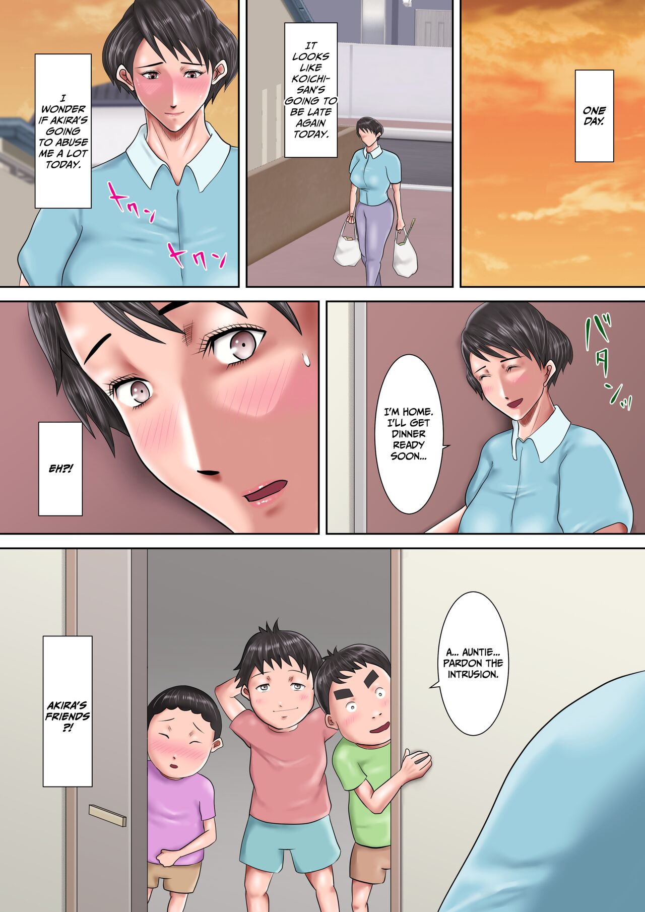 [汚電せんせい] 母が土下座した日2 ～哀れな肉便器ママの調教記録～ [英訳]