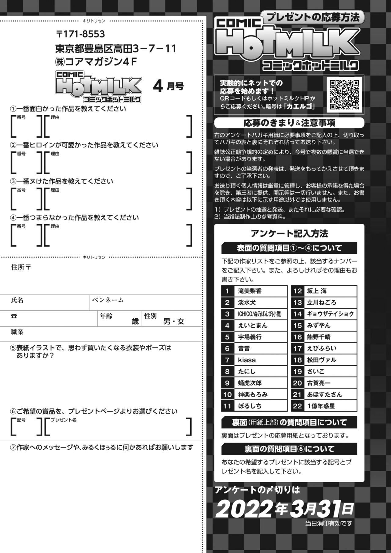 コミックホットミルク 2022年4月号 [DL版]