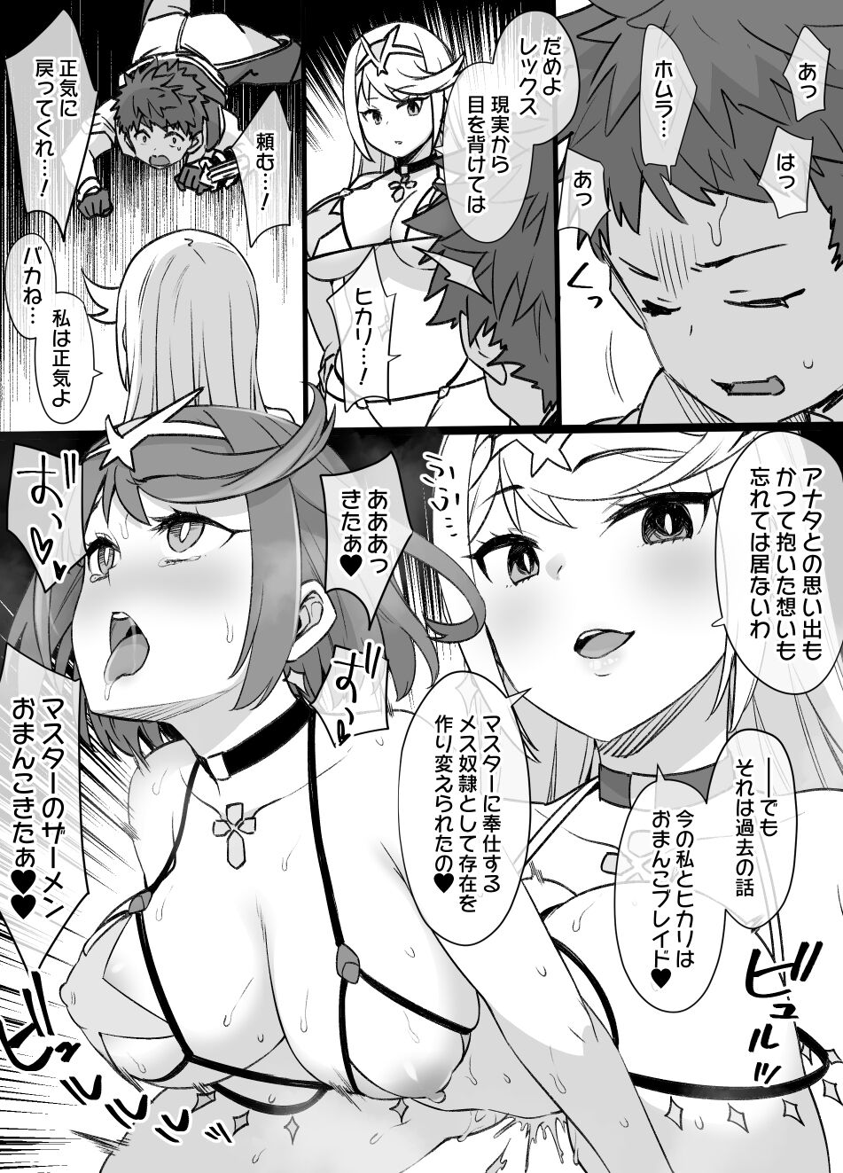 [草野郎] ホムラ＆ヒカリ洗脳NTR漫画 14P (ゼノブレイド2)