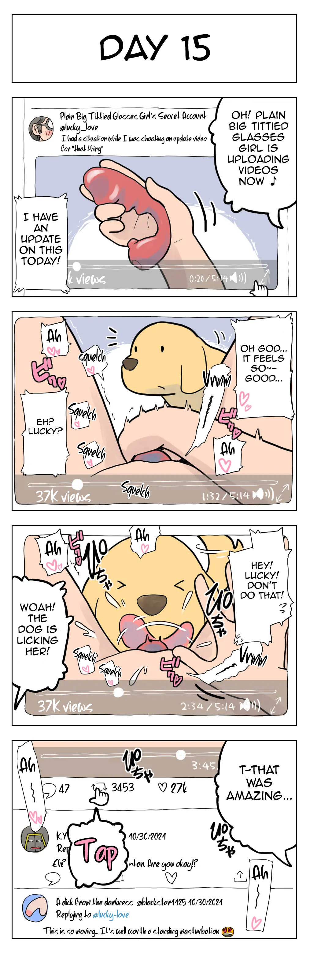 [Lithium] 100日後に愛犬とセックスする地味巨乳メガネちゃん