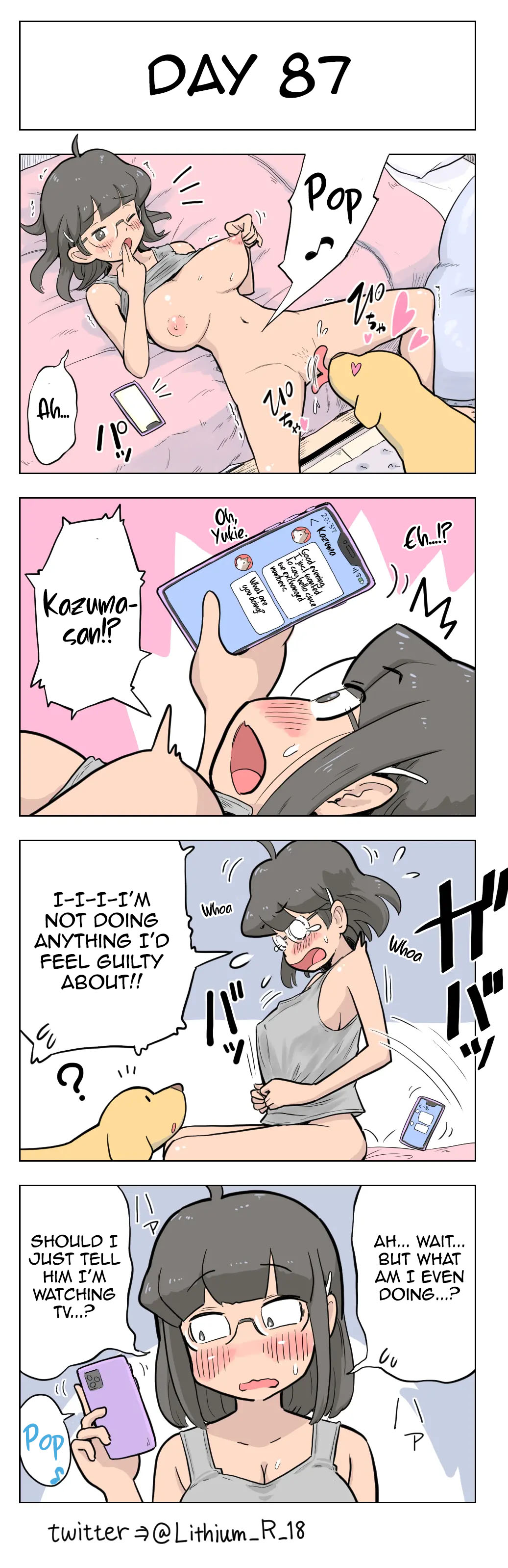 [Lithium] 100日後に愛犬とセックスする地味巨乳メガネちゃん