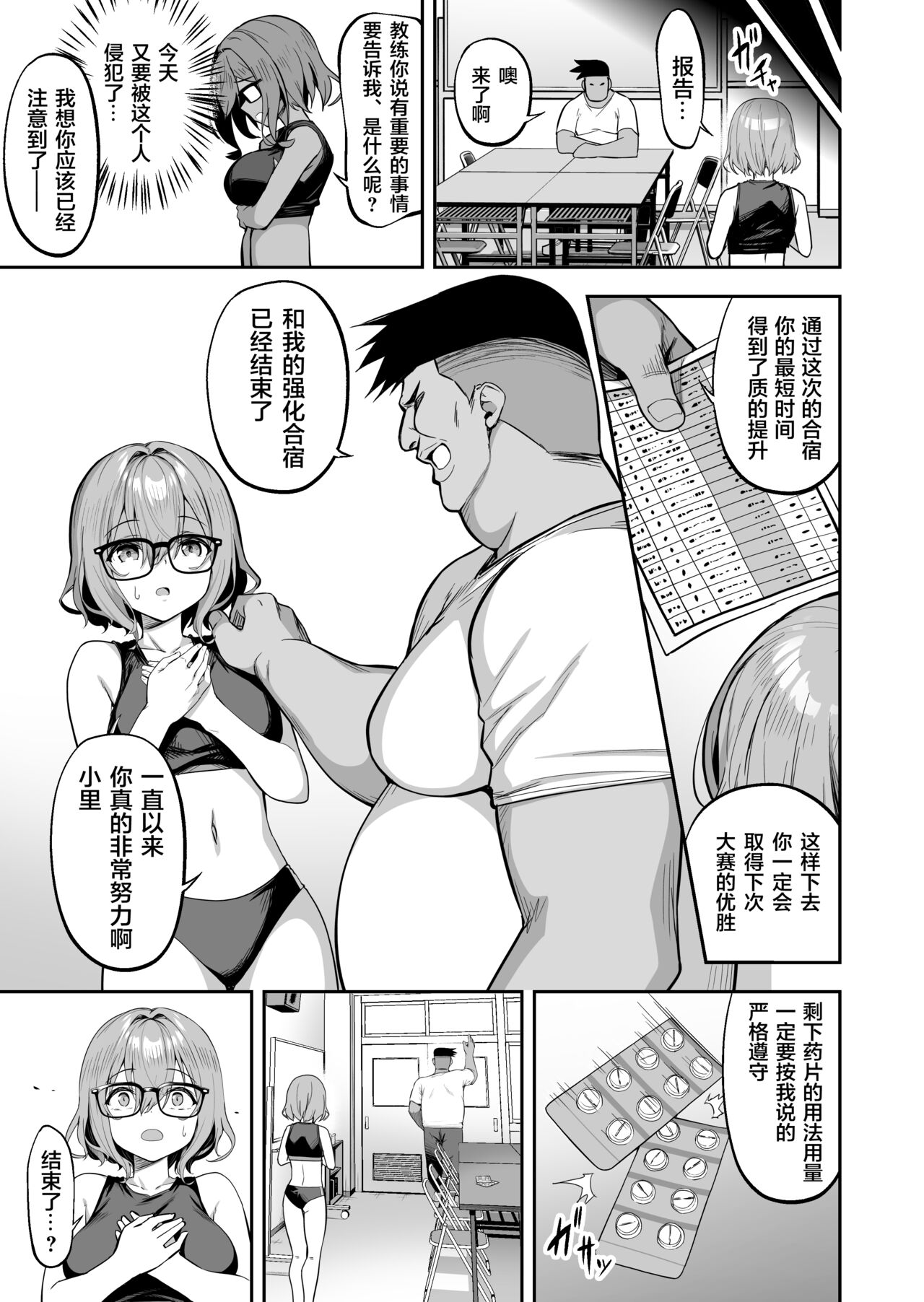 [タクロヲ堂 (タクロヲ)] 性強化合宿2 -陸上メガネ娘・小里のNTR- [中国翻訳] [DL版]